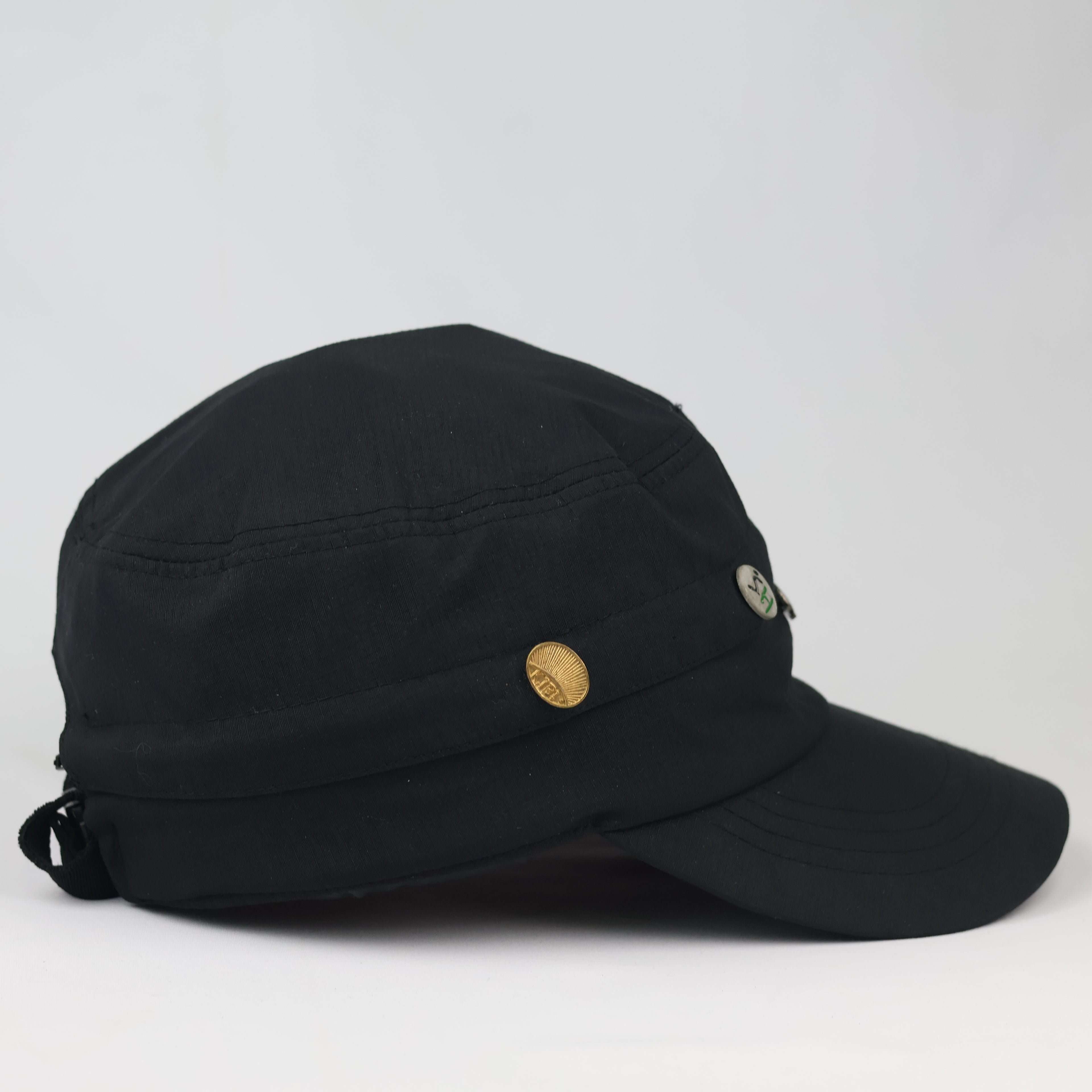 Vintage Montbell Supplex Nylon Cadet Cap with Custom Enamel Pins