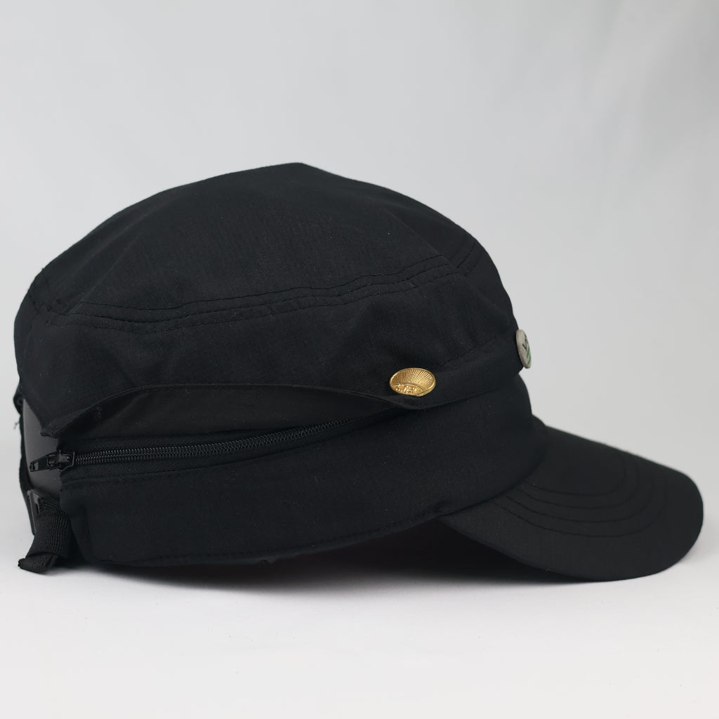 Vintage Montbell Supplex Nylon Cadet Cap with Custom Enamel Pins