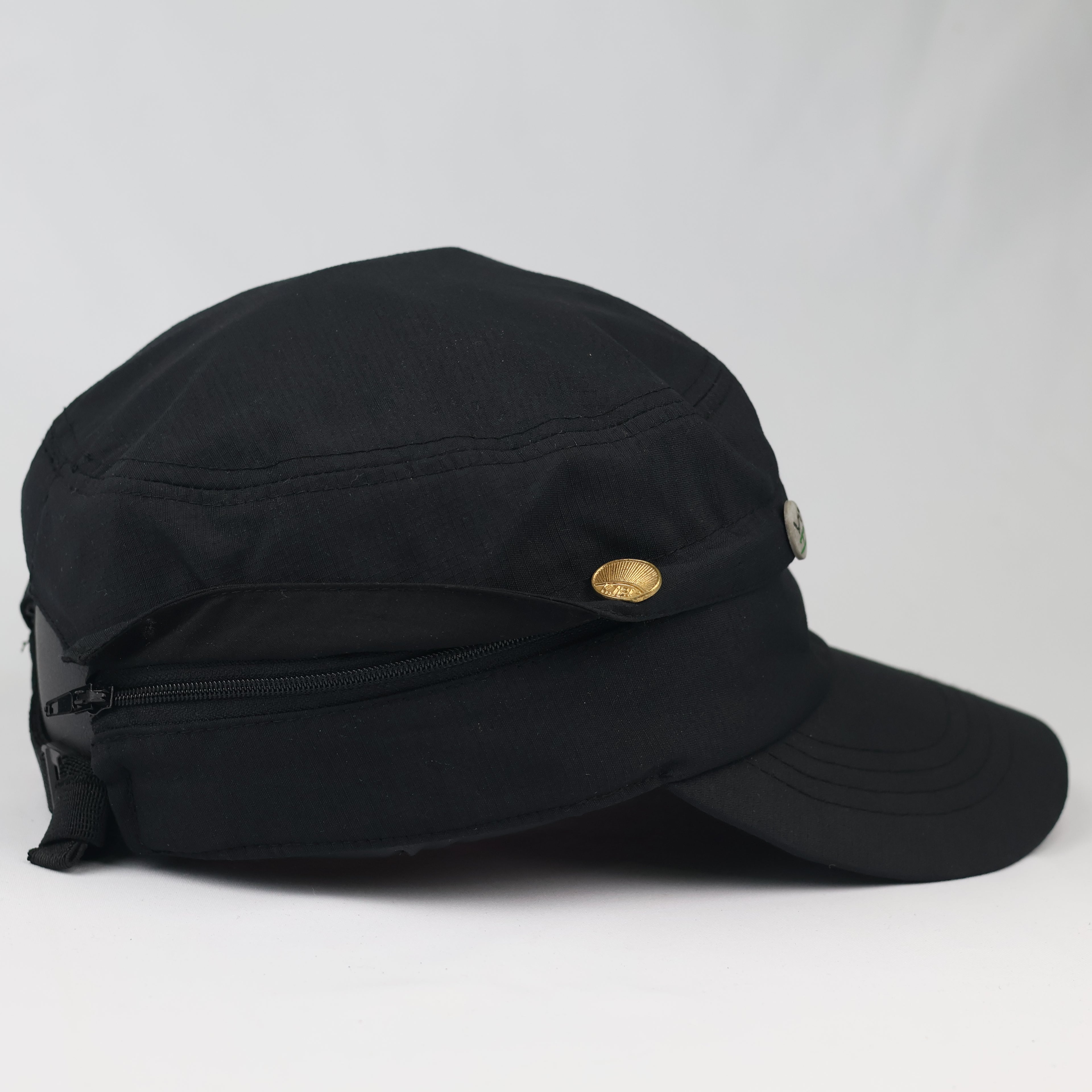 Vintage Montbell Supplex Nylon Cadet Cap with Custom Enamel Pins