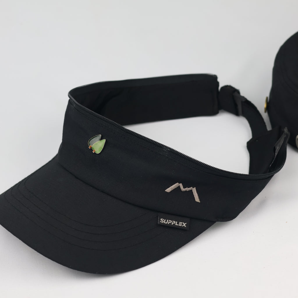 Vintage Montbell Supplex Nylon Cadet Cap with Custom Enamel Pins