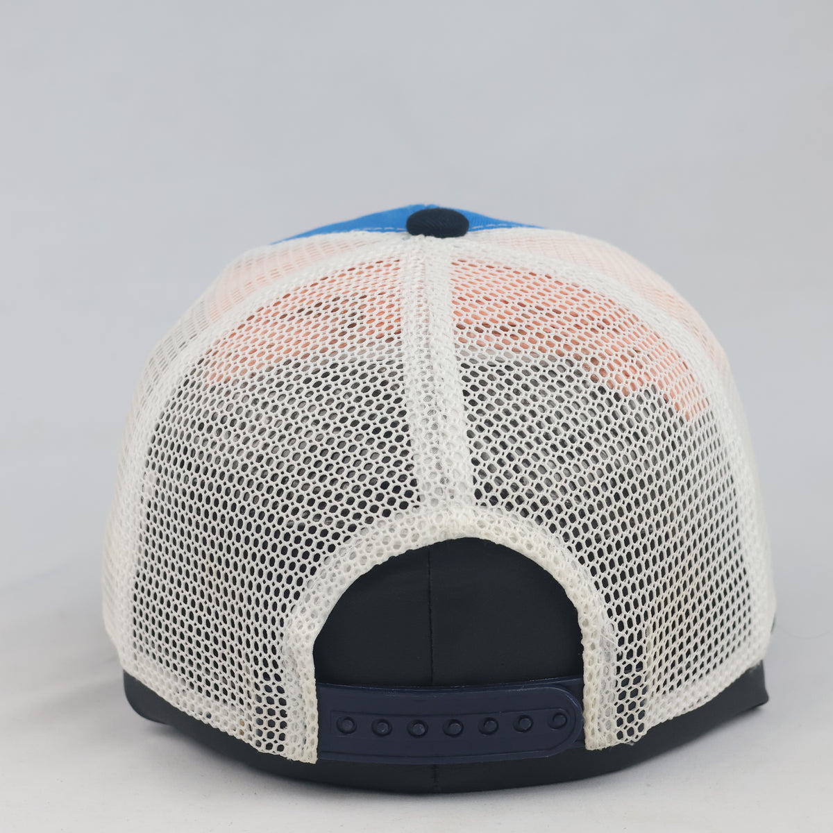 Thrifted Coupang Blue White Mesh Corporate Snapback Cap | 10106