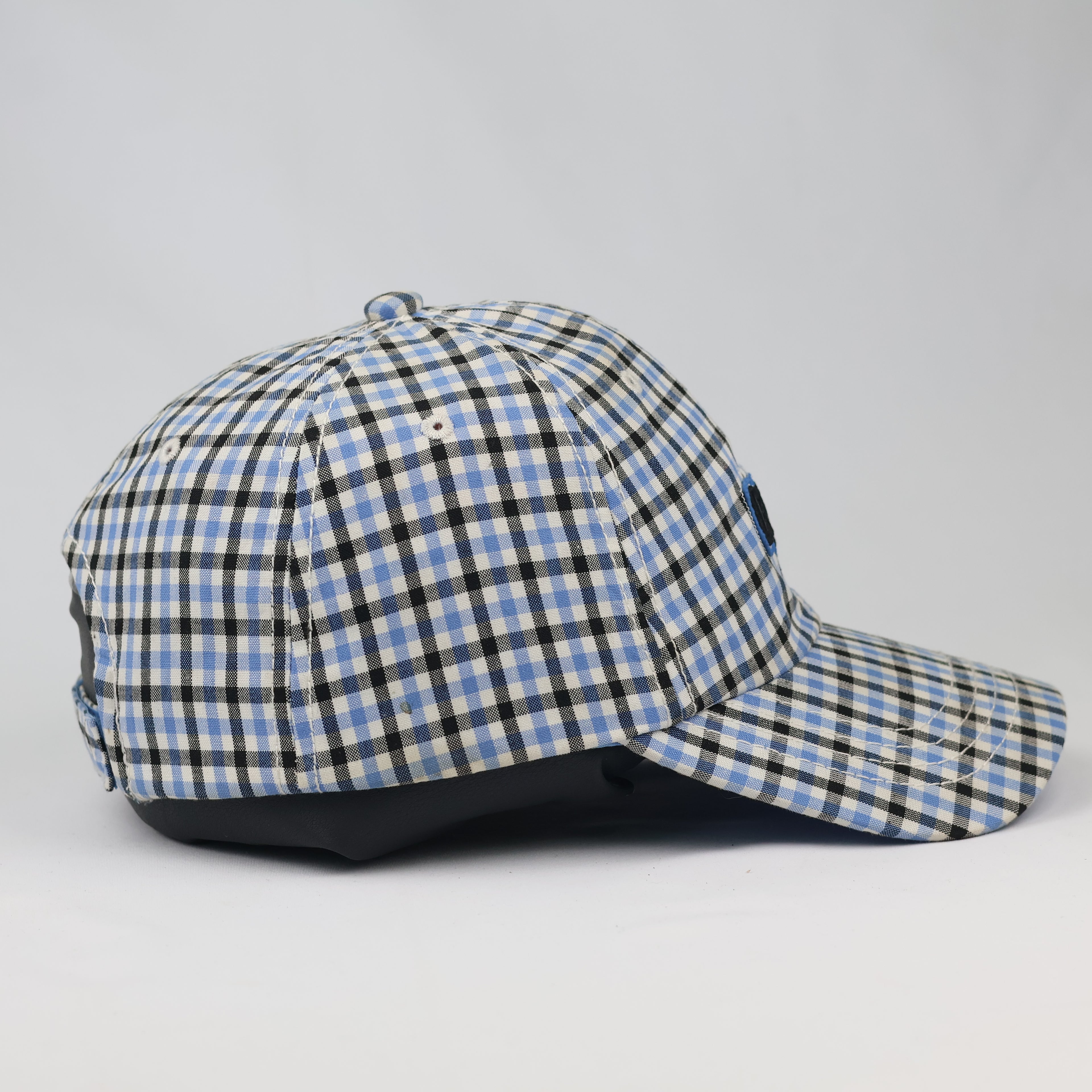 Thrifted V Fashion Eagle Checkered Cap with Metallic Eagle Pin