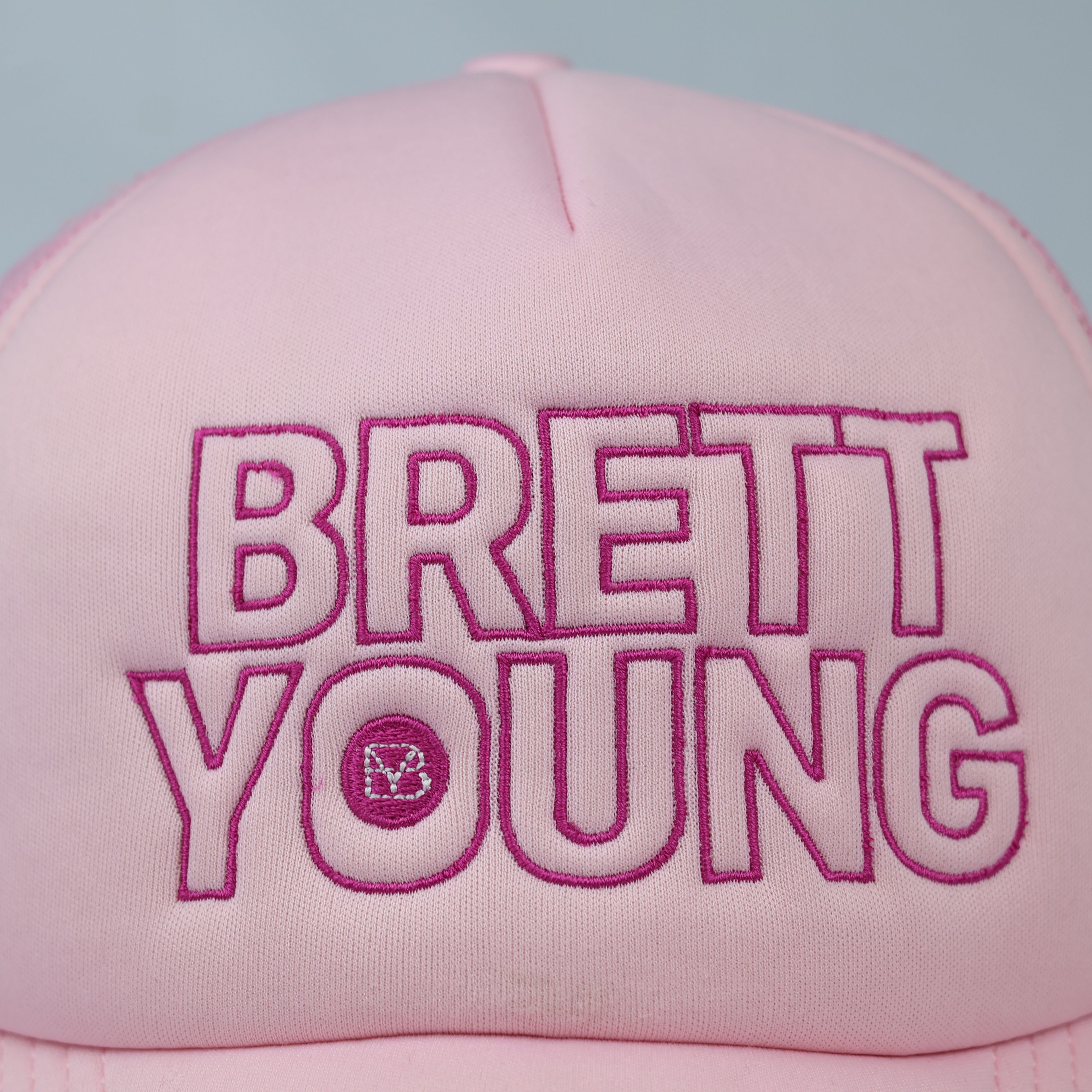 rett Young Official Tour Merchandise Pink Trucker Thrifted Hat – Women's Cap