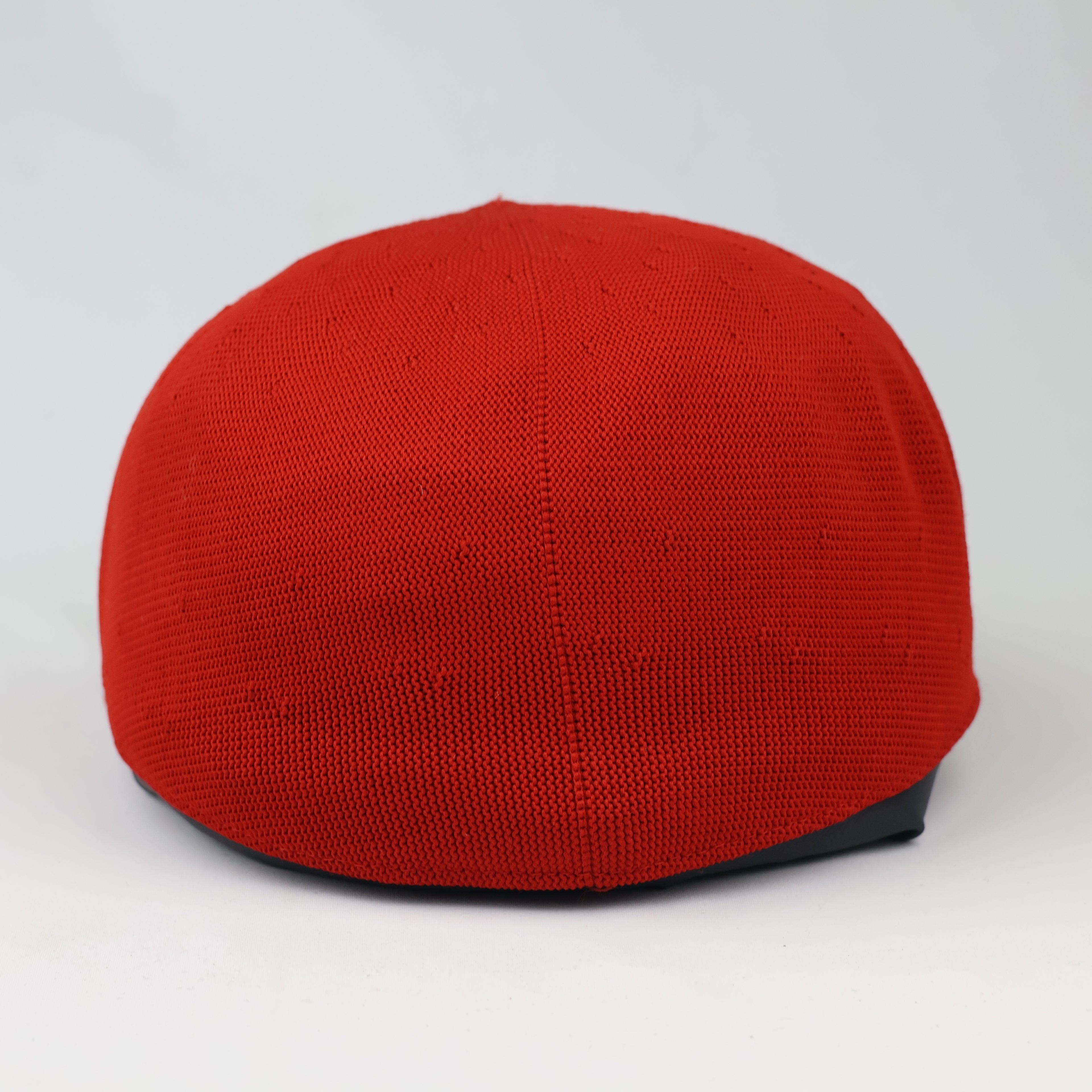 Vintage Red Mesh Knit Ivy Flat Cap – Dinosaur & Horse Patches