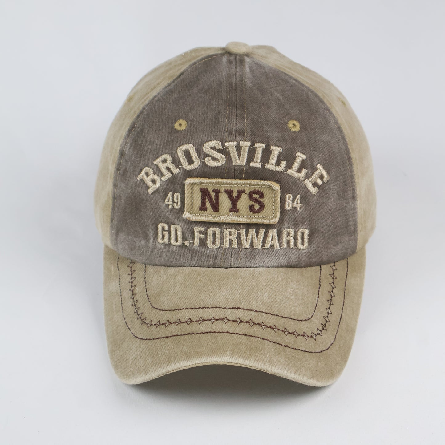 Vintage Style "Brosville" Washed Collegiate Cap