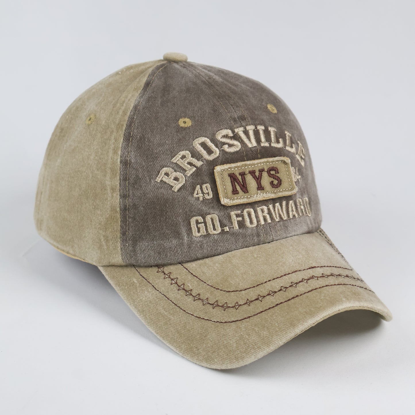Vintage Style "Brosville" Washed Collegiate Cap