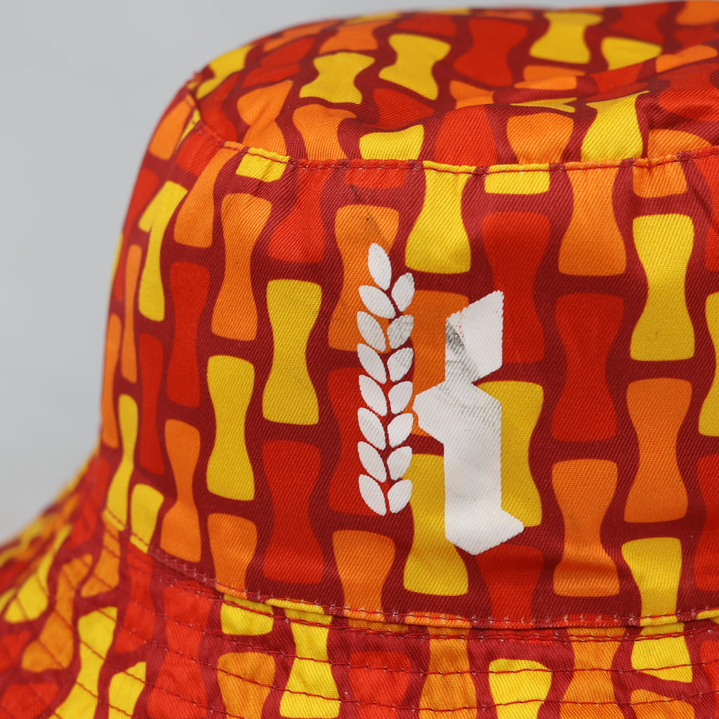Reversible Festival Bucket Hat with Built-in Bottle Opener – Retro Print
