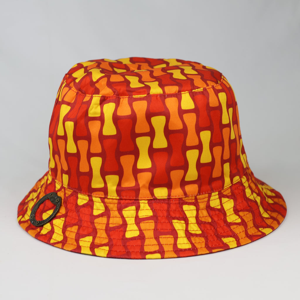 Reversible Festival Bucket Hat with Built-in Bottle Opener – Retro Print