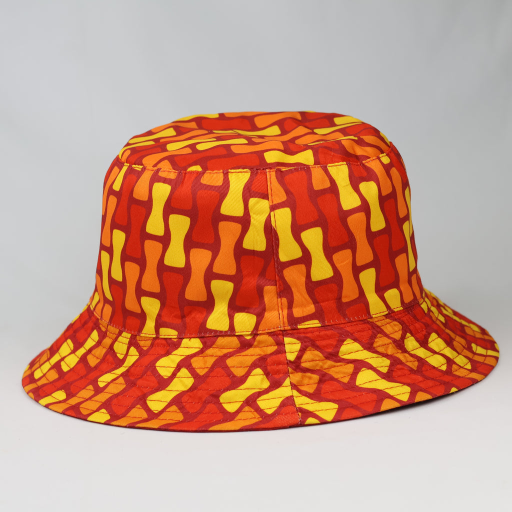 Reversible Festival Bucket Hat with Built-in Bottle Opener – Retro Print