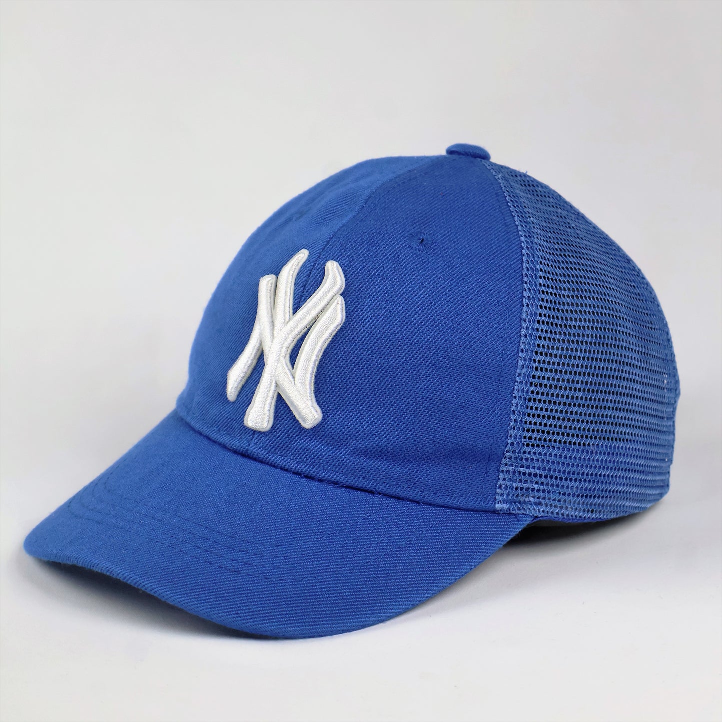 NY Yankees 3D Logo Trucker Snapback - Royal Blue