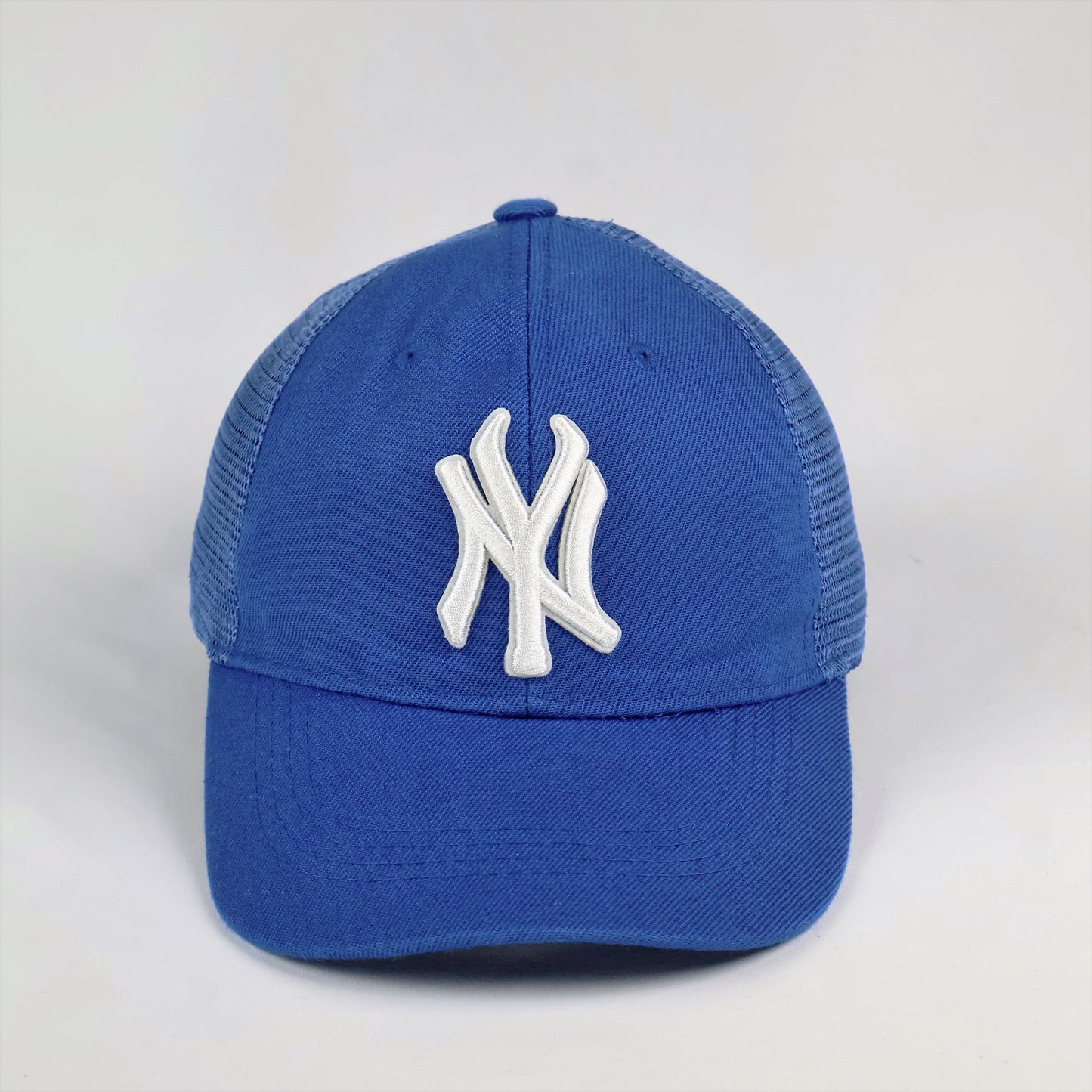 NY Yankees 3D Logo Trucker Snapback - Royal Blue