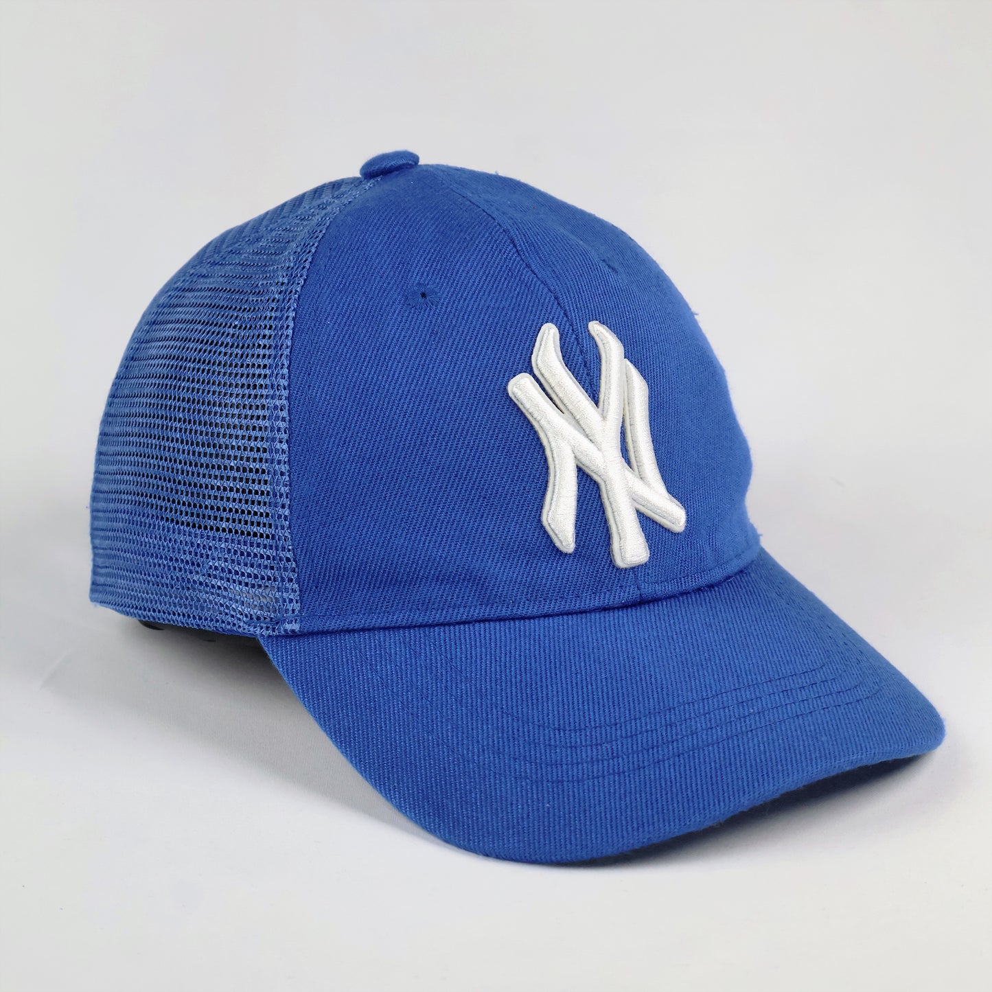 NY Yankees 3D Logo Trucker Snapback - Royal Blue