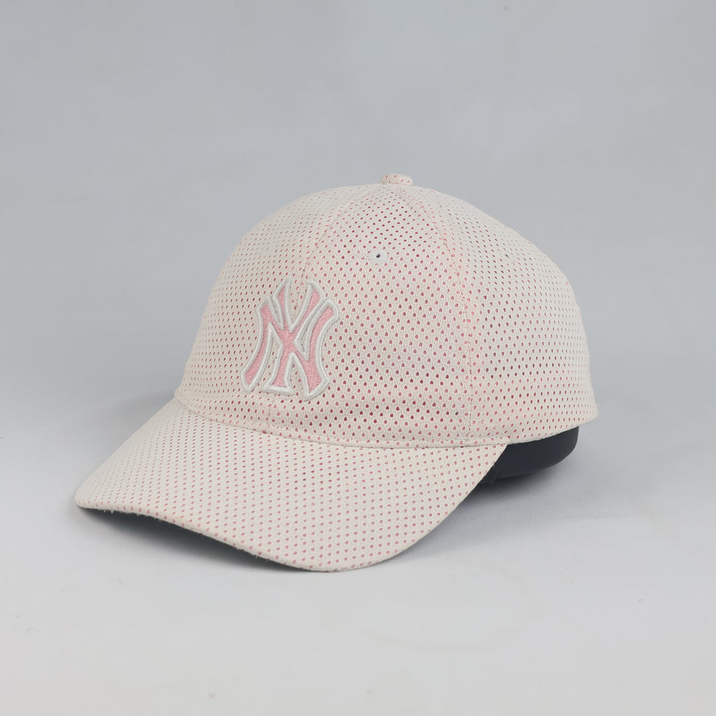 Thrifted NY Yankees Pastel Pink Perforated Air Mesh Dad Hat | 10139