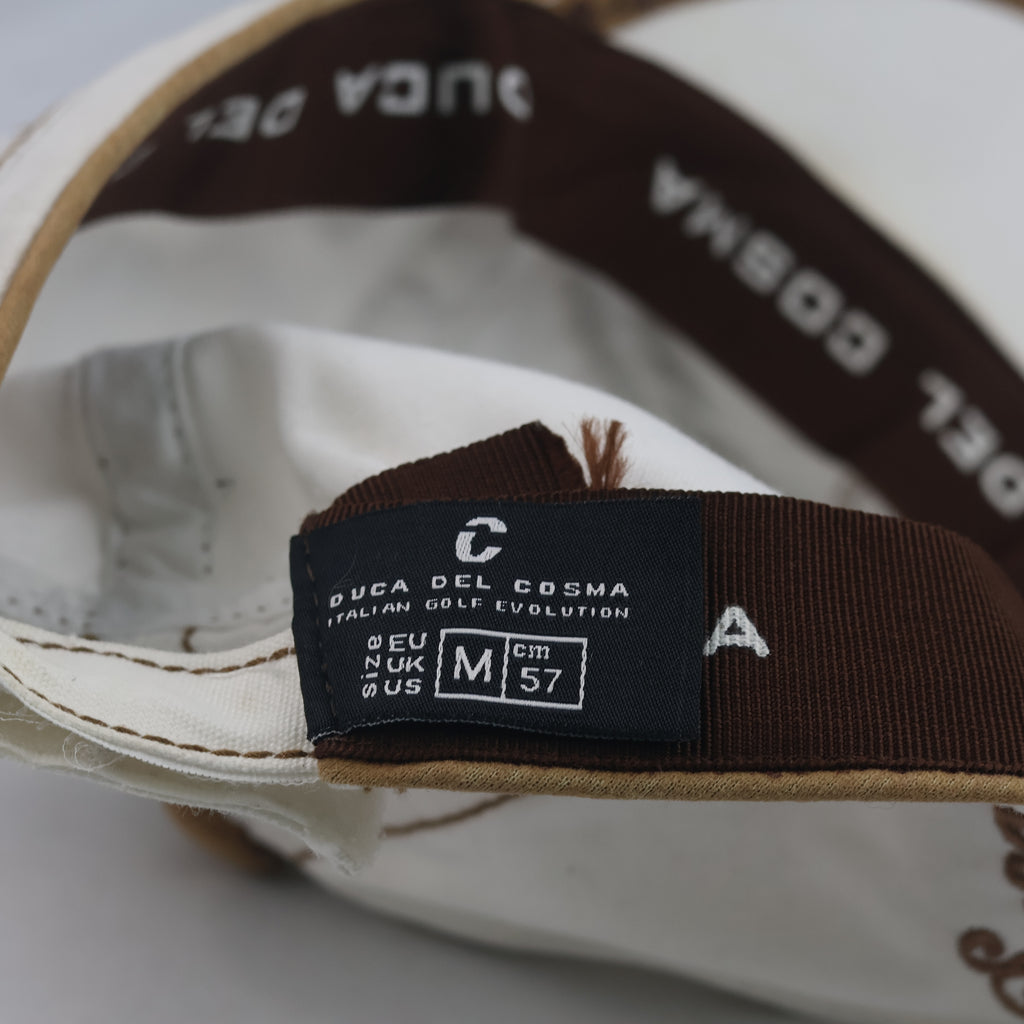 Thrifted Duca Del Cosma Luxury White Golf Cap (57-58 cm) | 10229