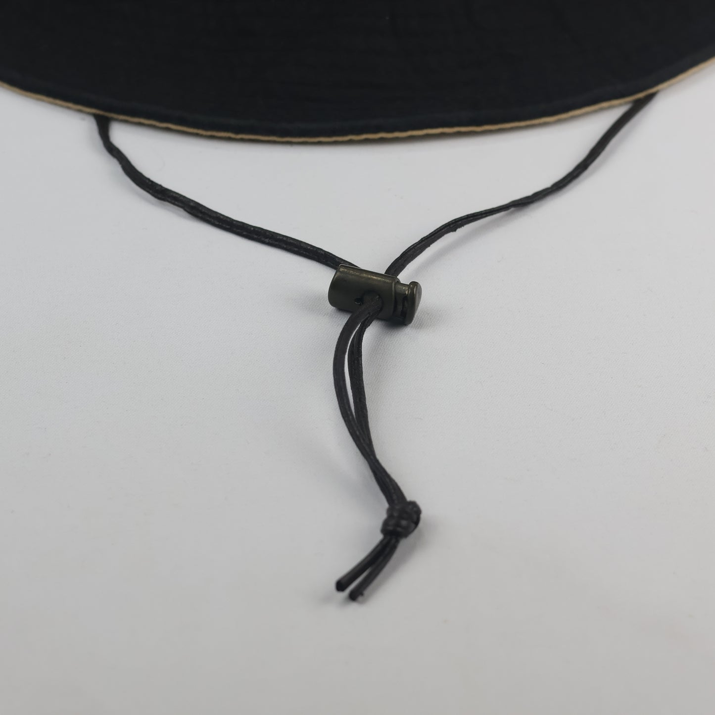 Vintage Explorer Wide Brim Safari Thrifted Hat – Khaki & Black Boonie Hat