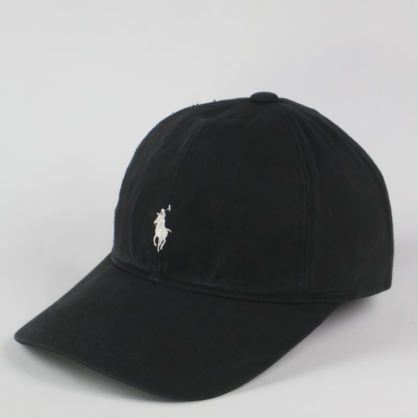 Polo Pony Logo Style Dad Hat - Black
