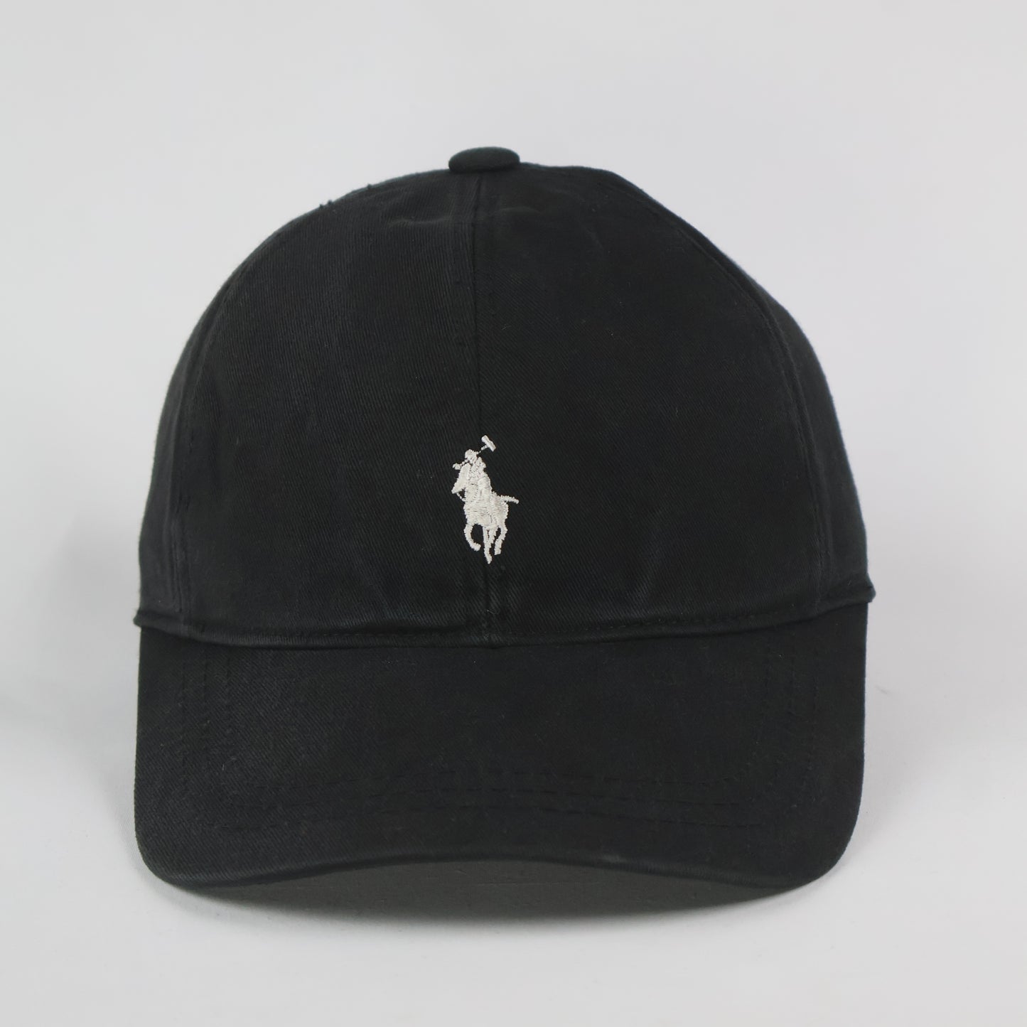 Polo Pony Logo Style Dad Hat - Black