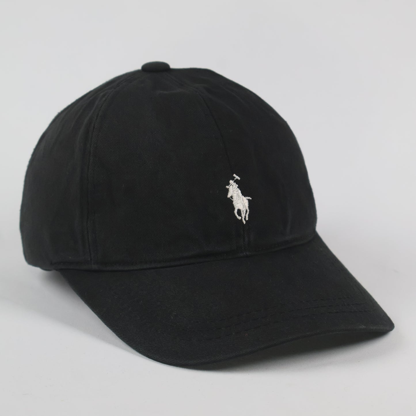 Polo Pony Logo Style Dad Hat - Black