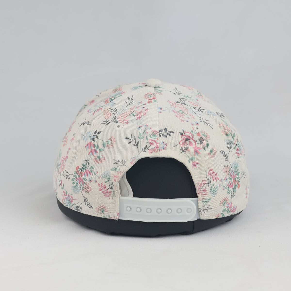 Thrifted All-Over Floral Print Pink Slogan Snapback Hat (57-58 cm) | 10119