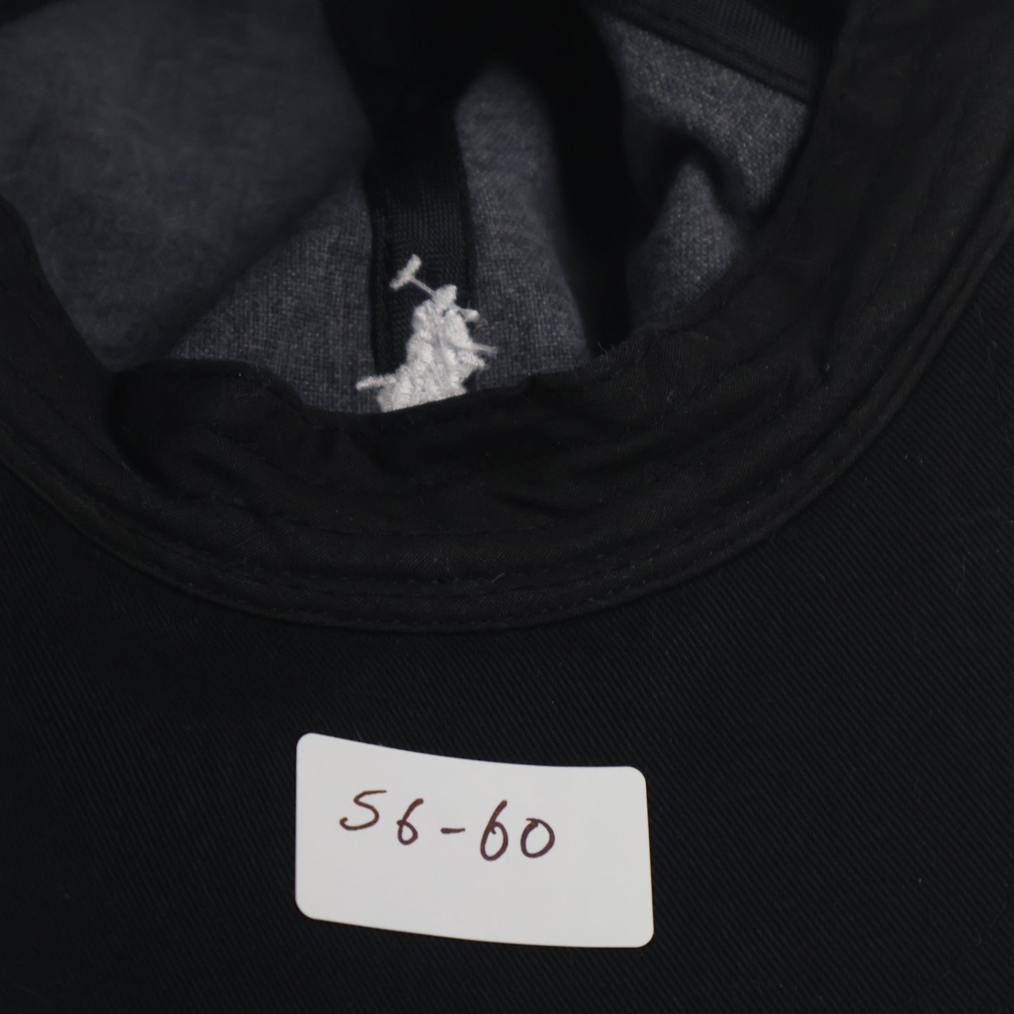 Polo Pony Logo Style Dad Hat - Black