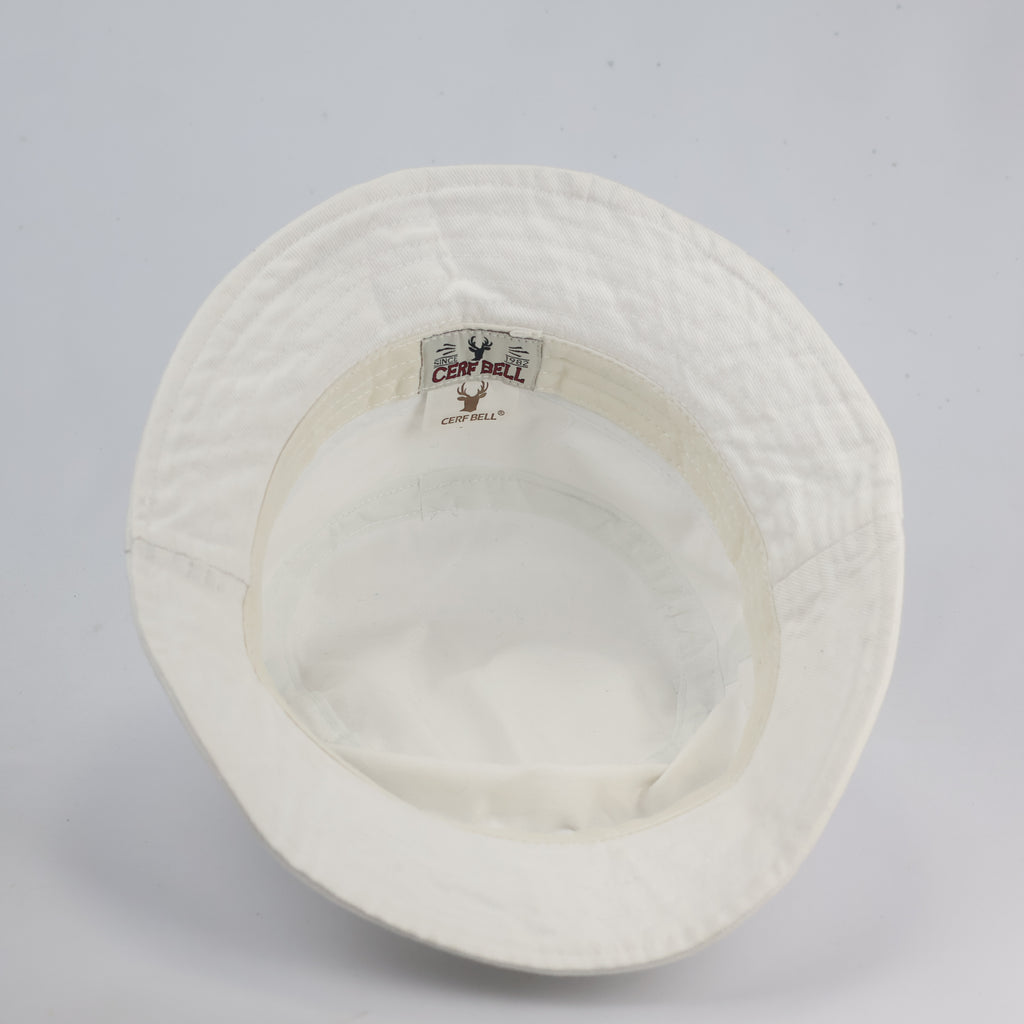 Vintage CERF BELL 1982 Series Thrifted Bucket Hat - White | Size 57-58cm Cap