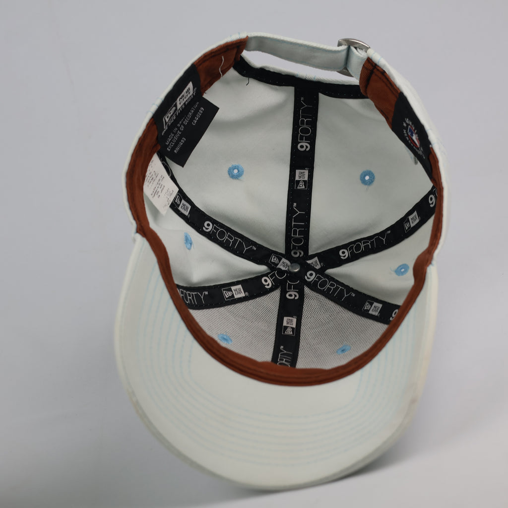 Vintage New Era 9FORTY NY Yankees Thrifted  Cap - Ice Blue with Contrast Stitch