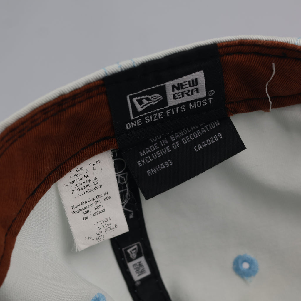 Vintage New Era 9FORTY NY Yankees Thrifted  Cap - Ice Blue with Contrast Stitch