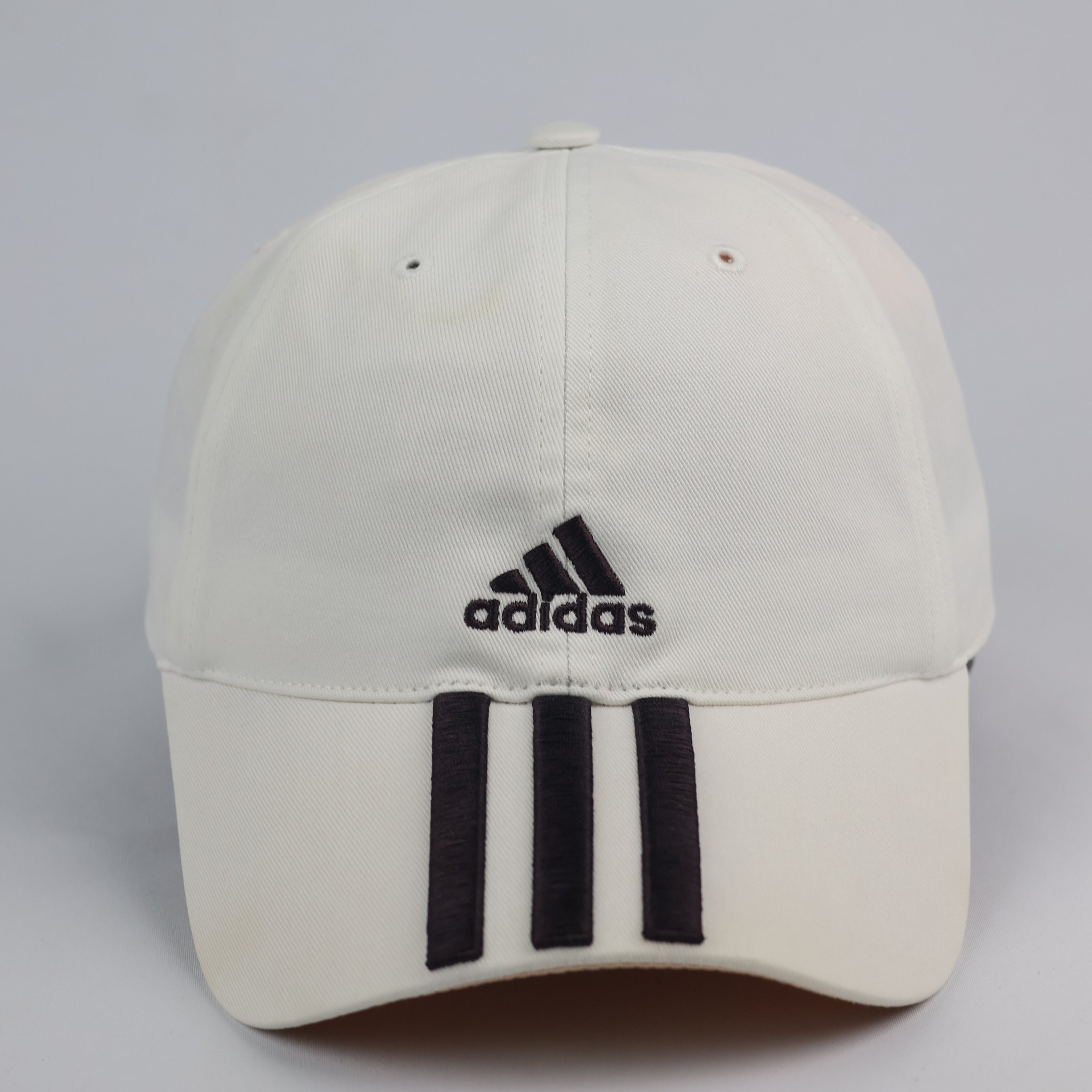 Thrifted Adidas Headwear Off-White Cotton Dad Hat