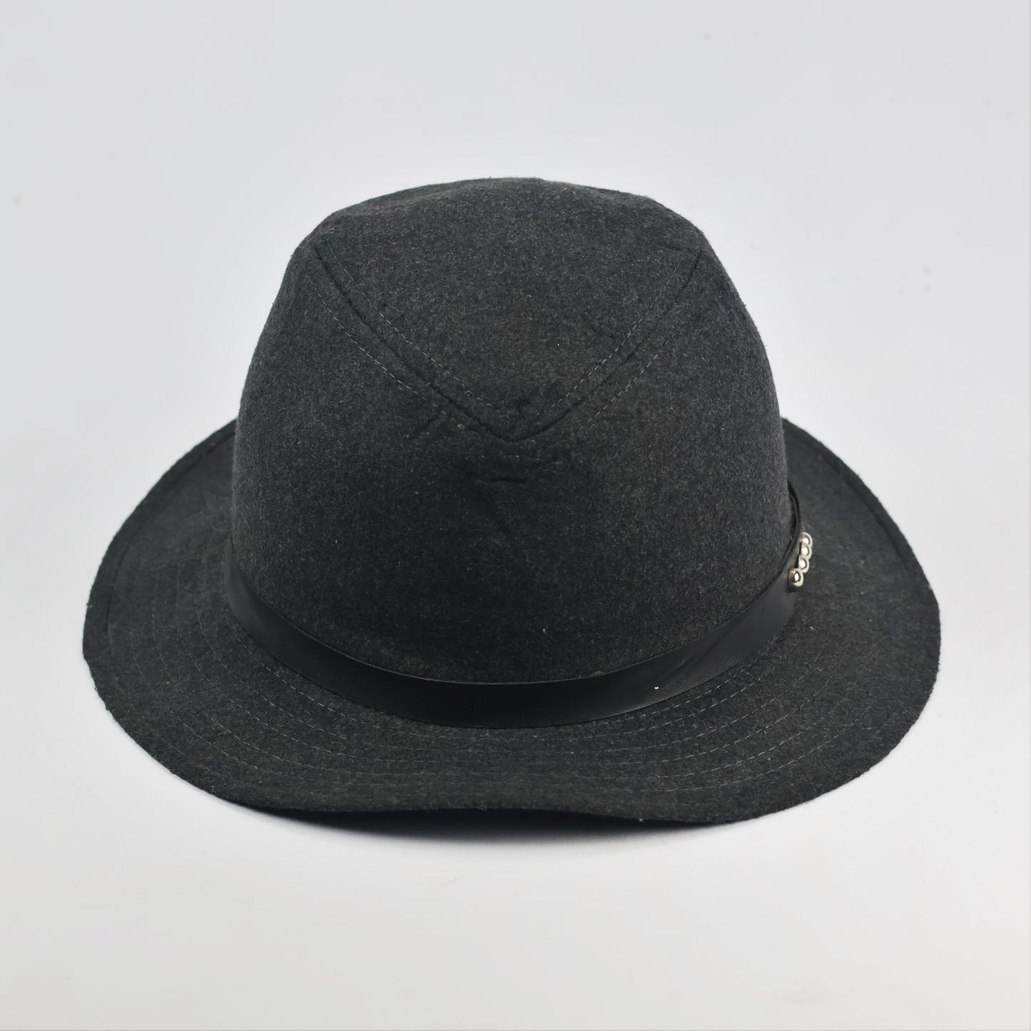 Vintage Grey Wool Felt Fedora