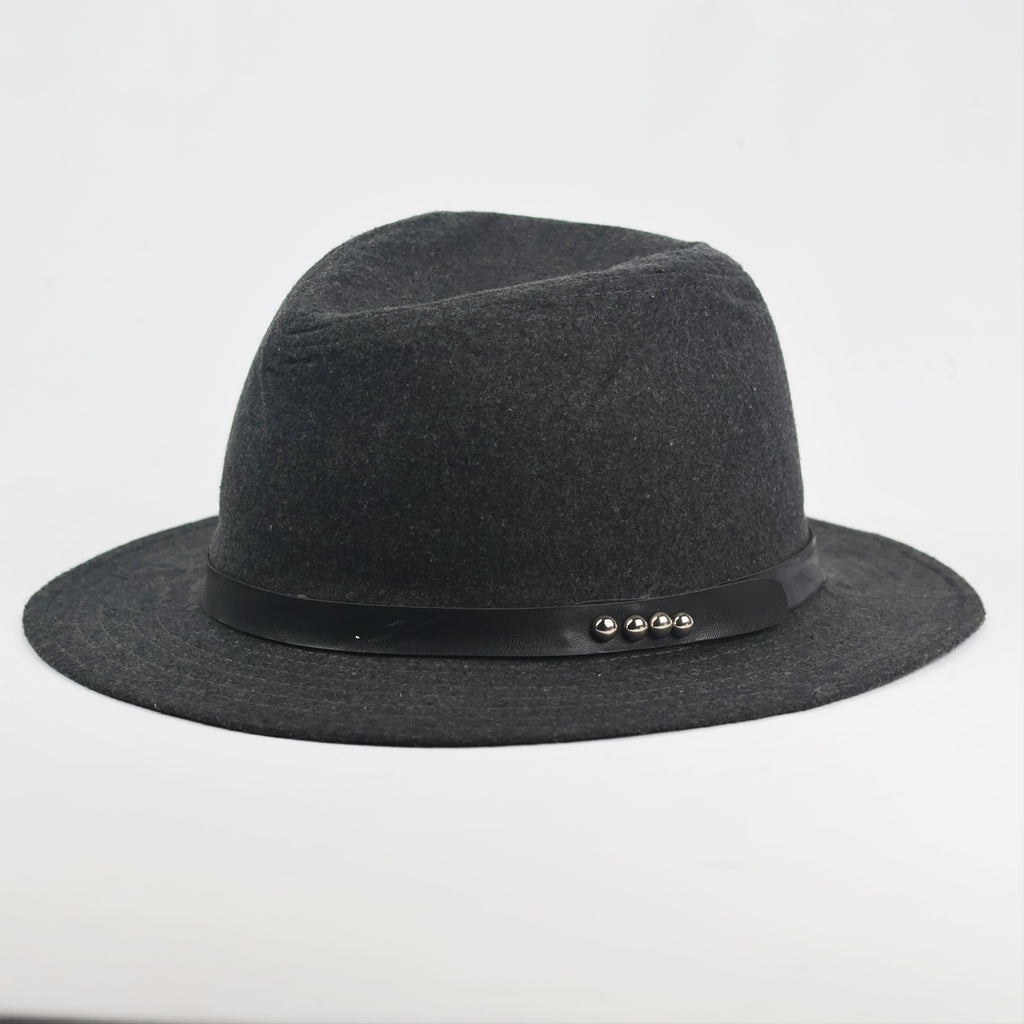 Vintage Grey Wool Felt Fedora