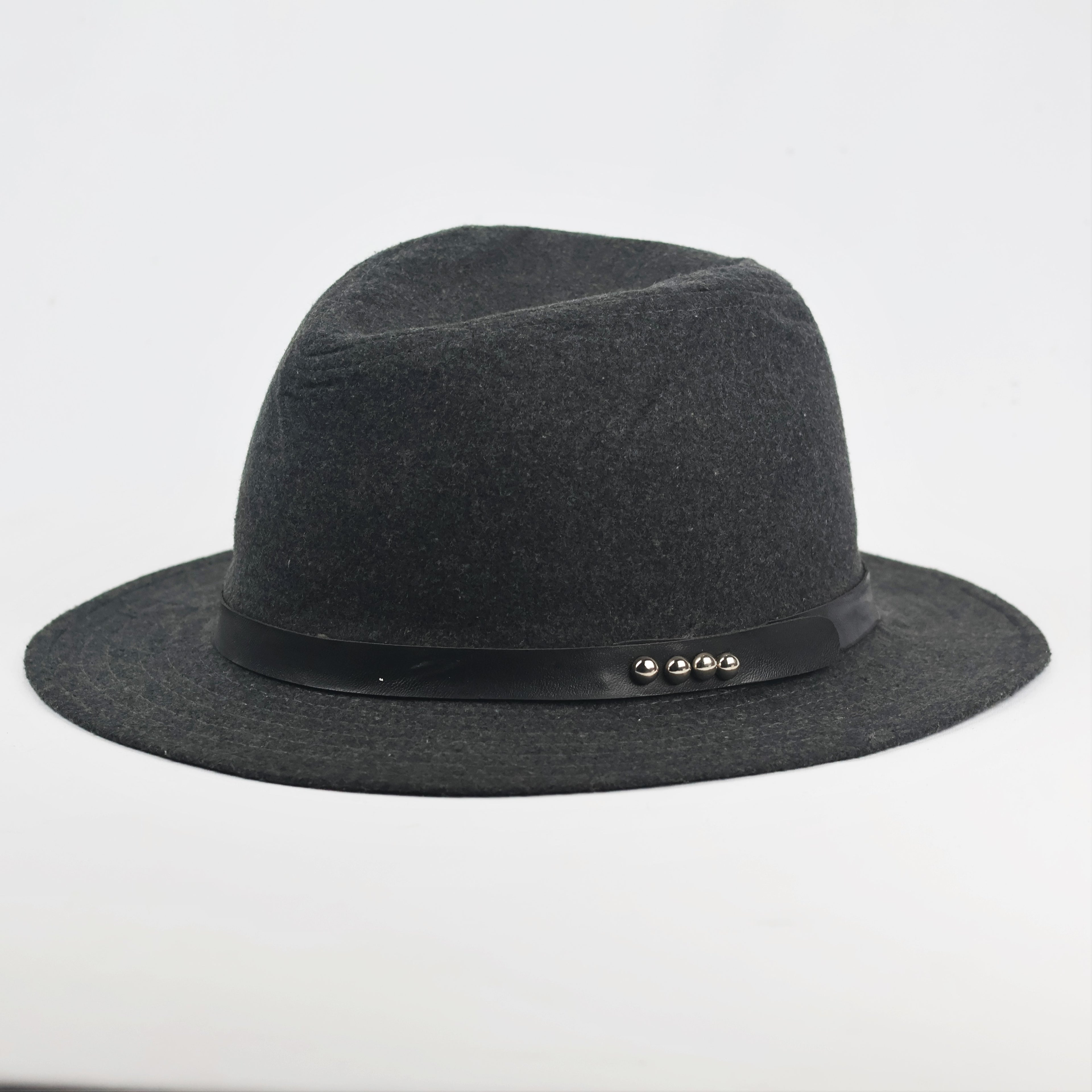 Vintage Grey Wool Felt Fedora