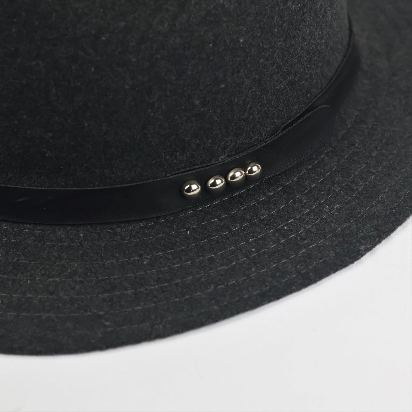 Vintage Grey Wool Felt Fedora