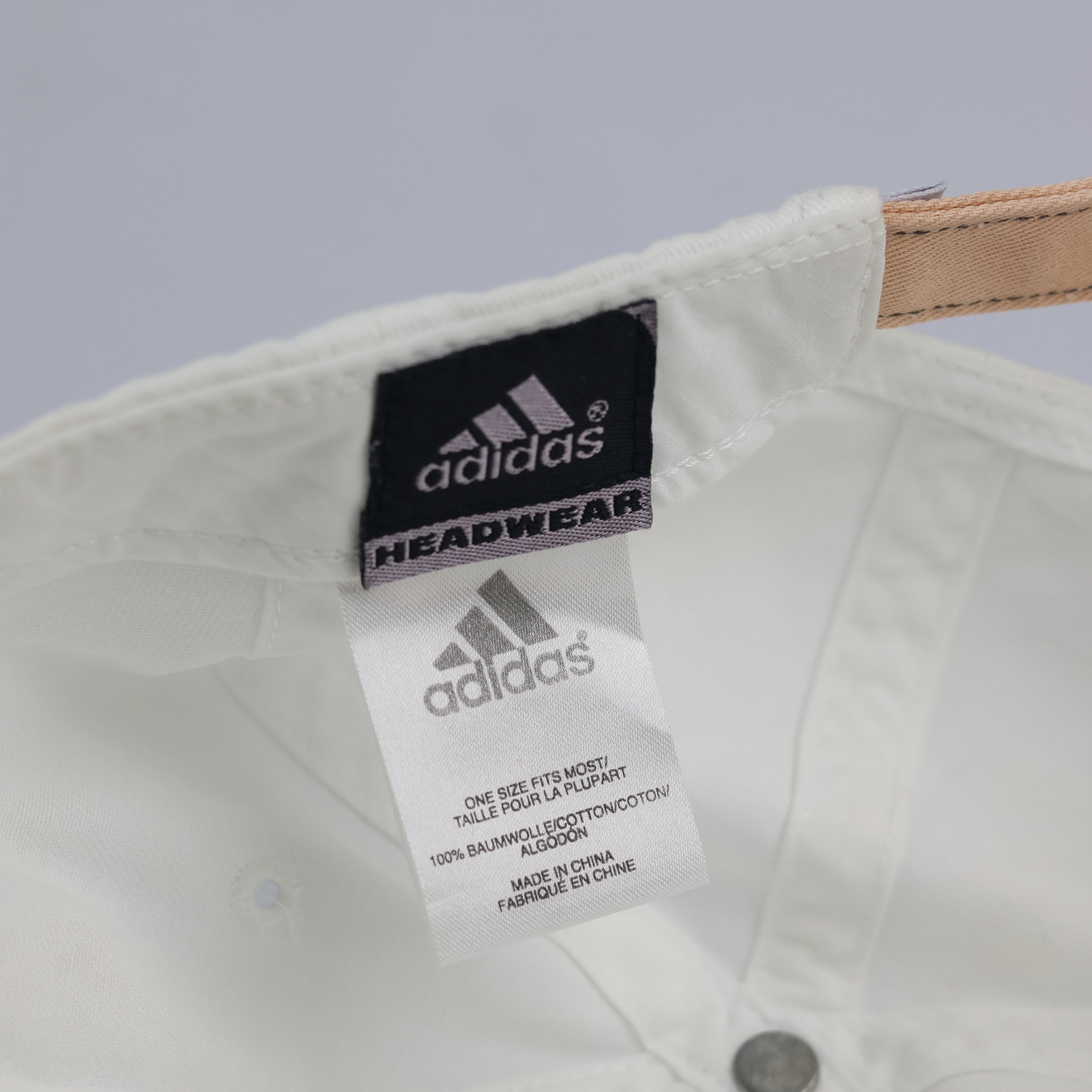 Thrifted Adidas Headwear Off-White Cotton Dad Hat