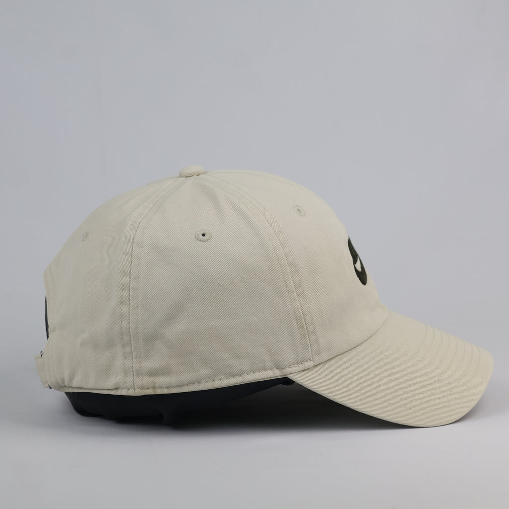 Vintage Nike Heritage86 Futura Swoosh Thrifted Cap - Beige/Cream Twill