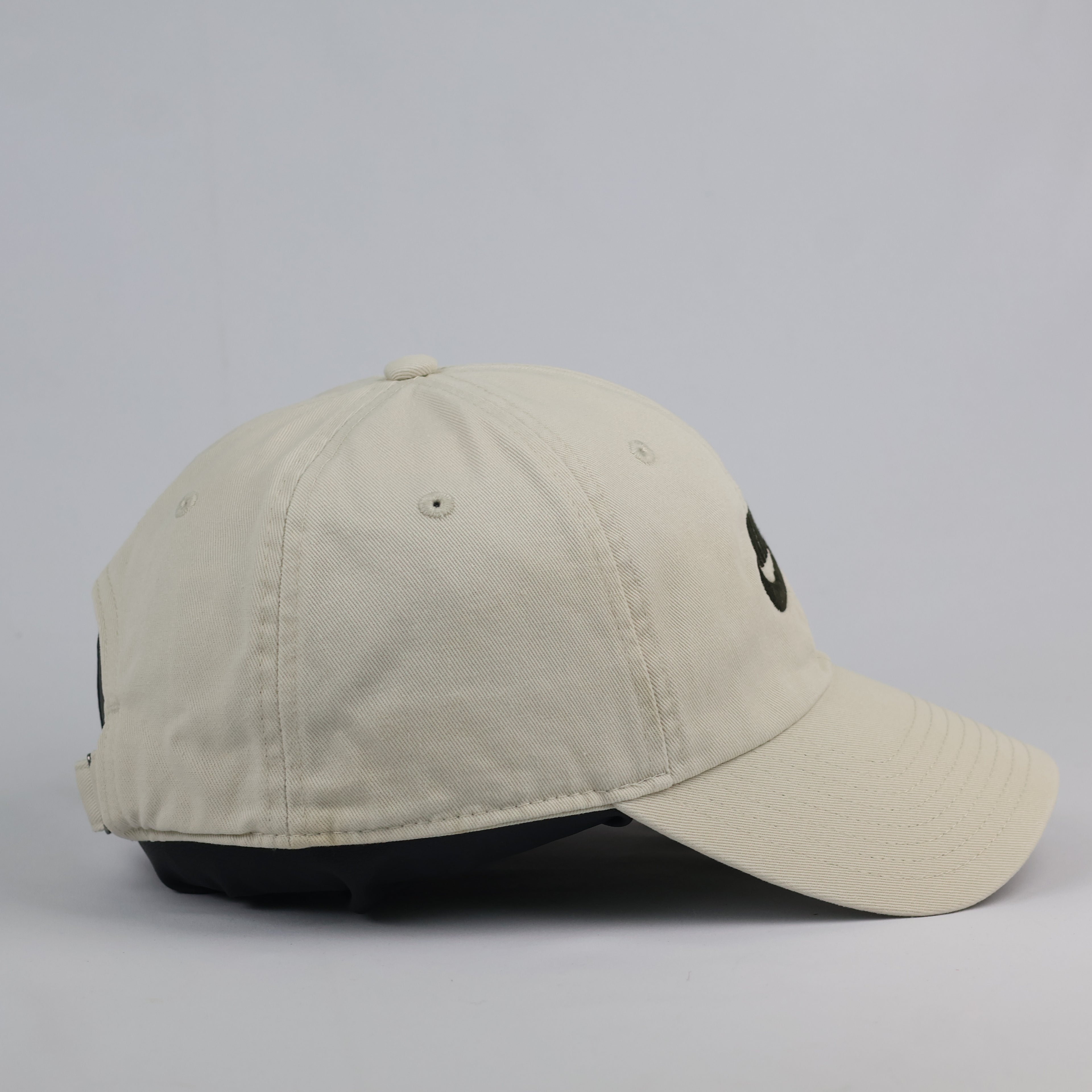 Vintage Nike Heritage86 Futura Swoosh Thrifted Cap - Beige/Cream Twill