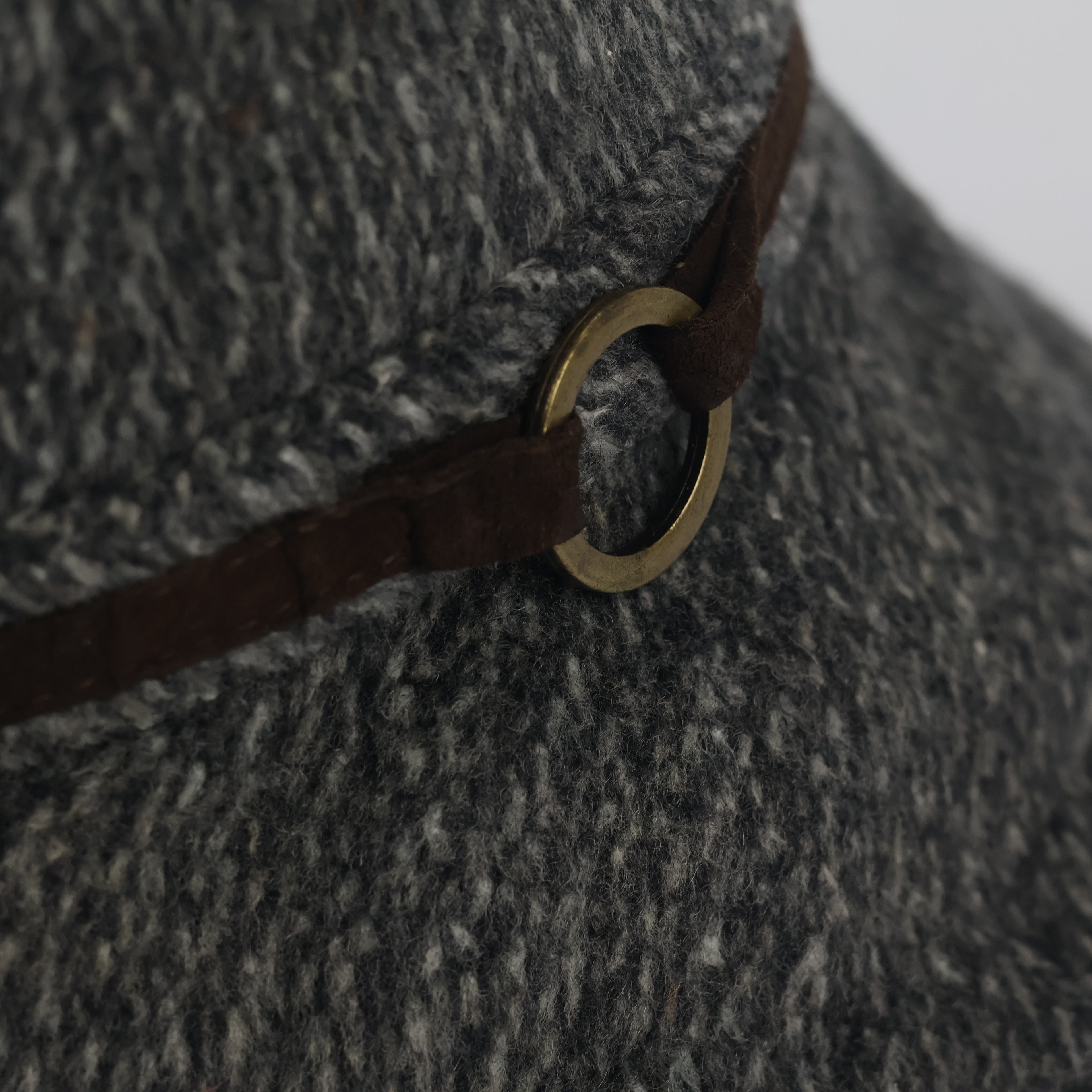 Thrifted Japanese Wool Cloche Hat | Grey Flecked Bucket Cap