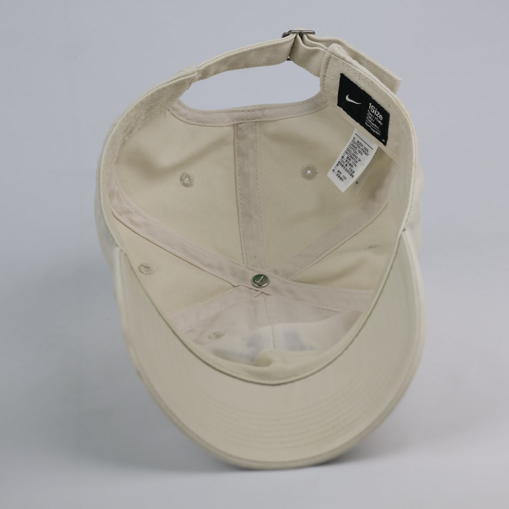 Vintage Nike Heritage86 Futura Swoosh Thrifted Cap - Beige/Cream Twill