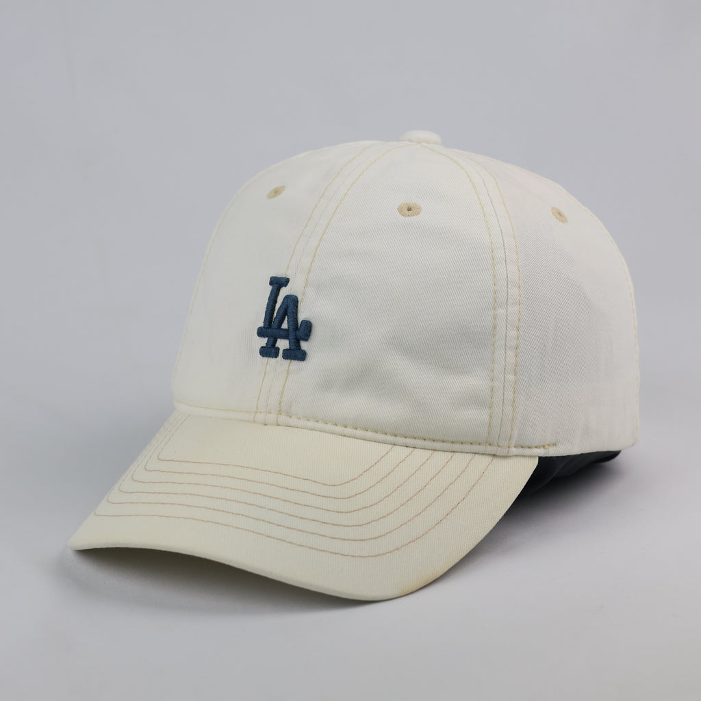 Vintage MLB Los Angeles Dodgers Thrifted Cap - Cream Washed Cotton Twill
