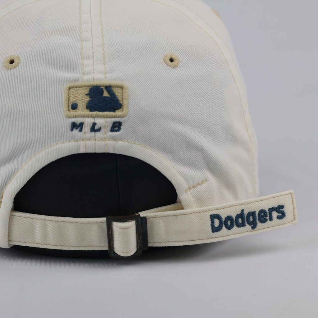 Vintage MLB Los Angeles Dodgers Thrifted Cap - Cream Washed Cotton Twill