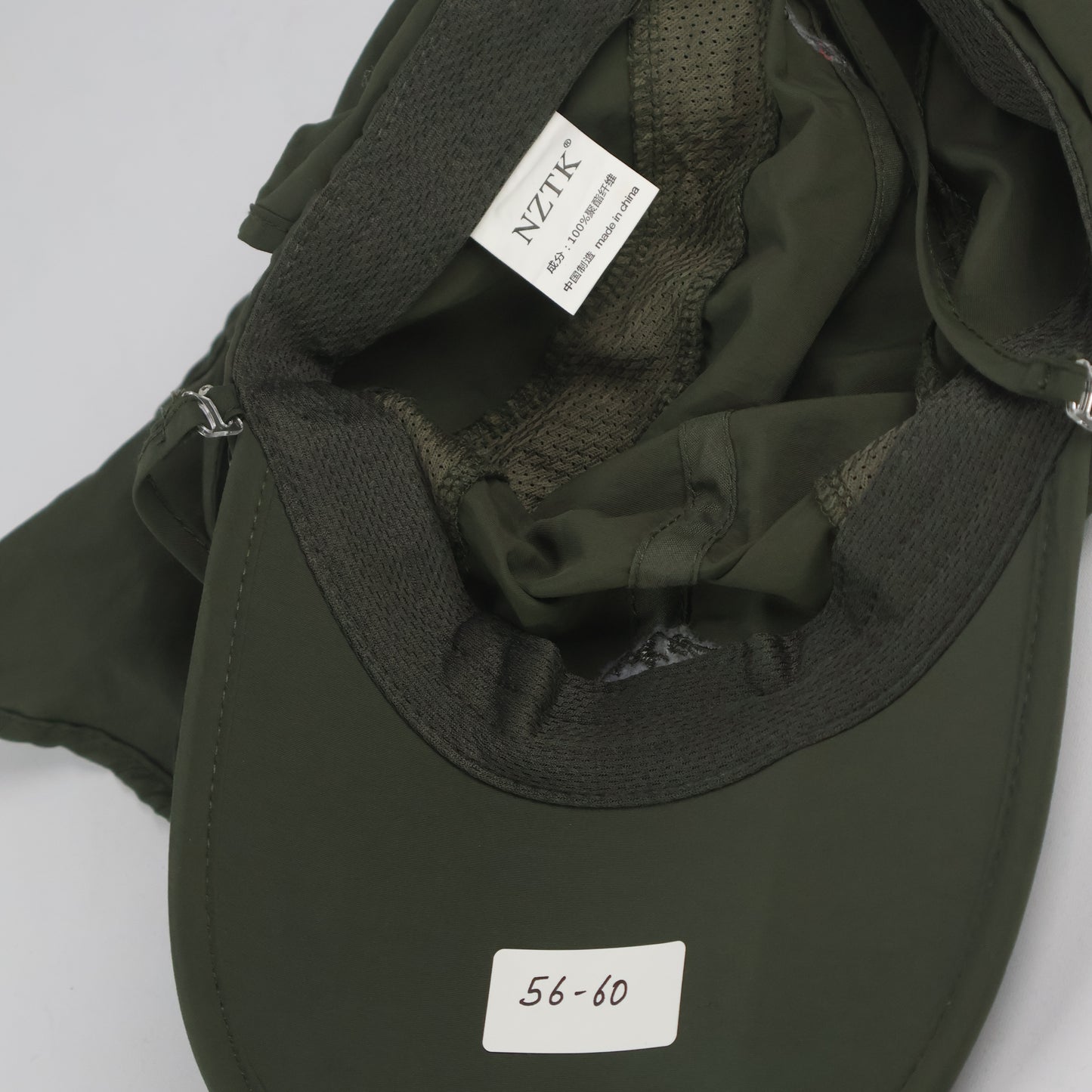 Packable Hiking Cap with Removable Sun Protection