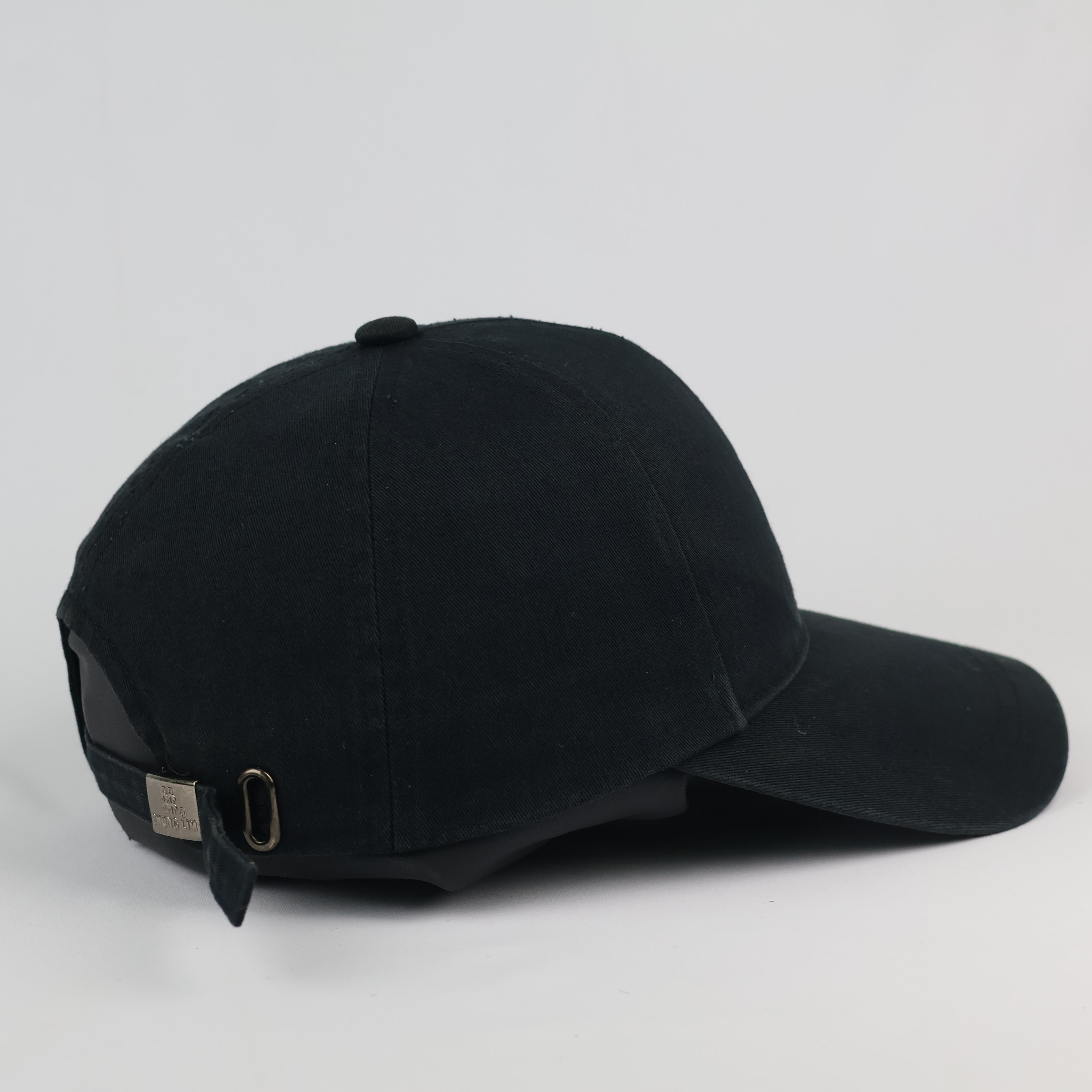 Vintage Polo Ralph Lauren Thrifted Cap - Black Chino Twill with White Logo