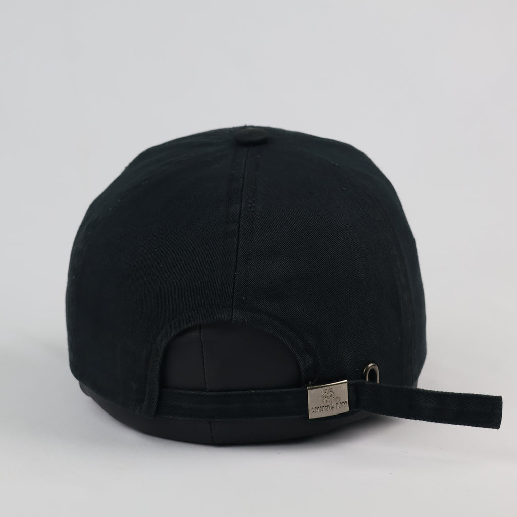 Vintage Polo Ralph Lauren Thrifted Cap - Black Chino Twill with White Logo