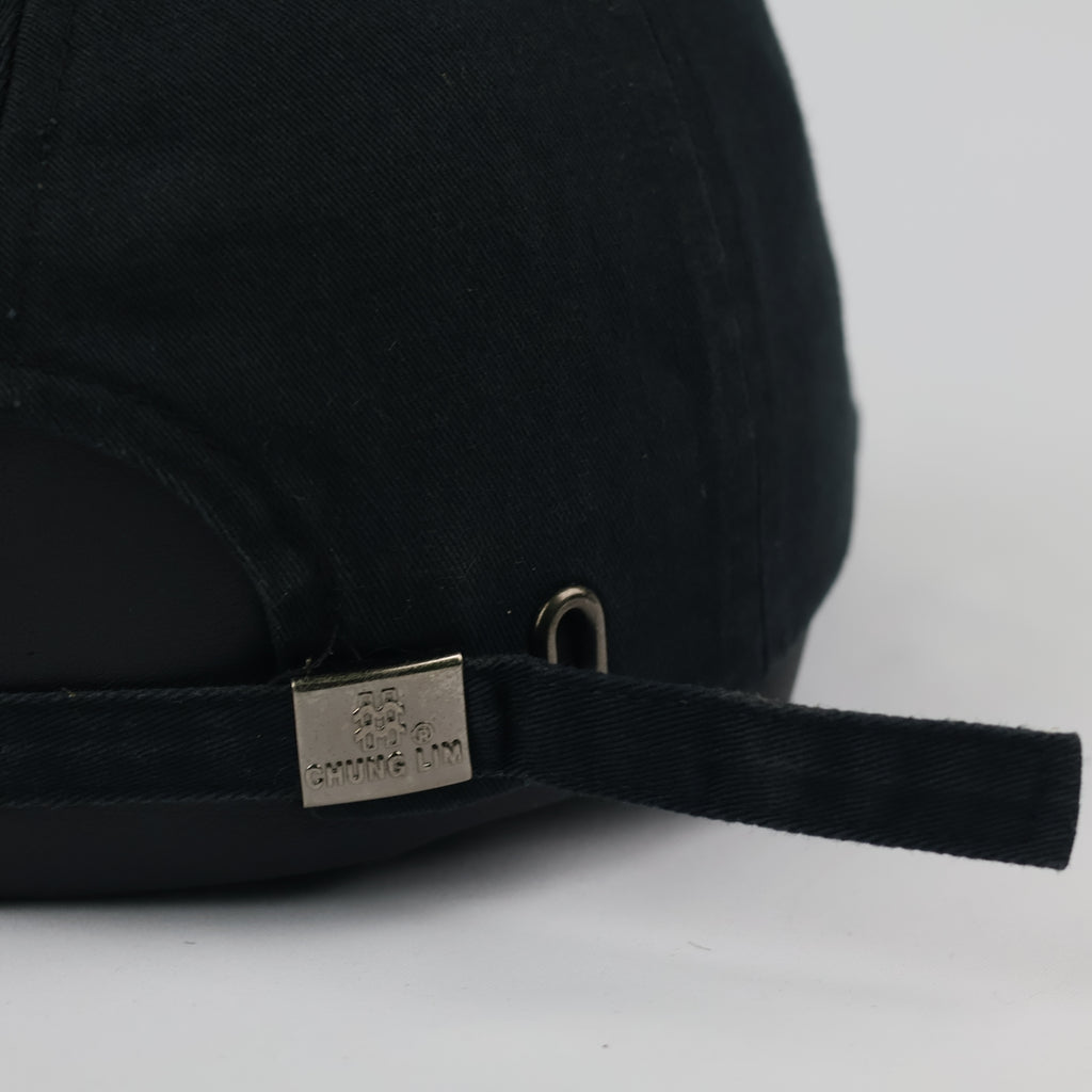 Vintage Polo Ralph Lauren Thrifted Cap - Black Chino Twill with White Logo