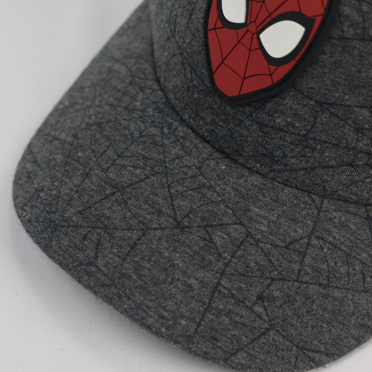 Marvel Spider-Man Baseball Thrifted Cap | Grey Web Pattern Hat | Adjustable Kids/Youth