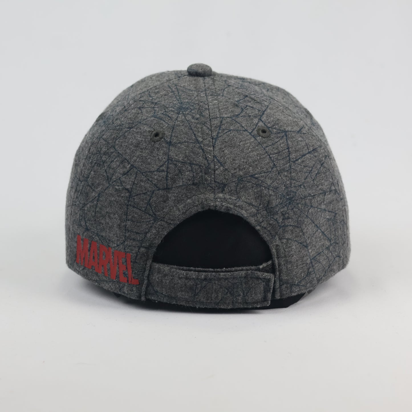 Marvel Spider-Man Baseball Thrifted Cap | Grey Web Pattern Hat | Adjustable Kids/Youth