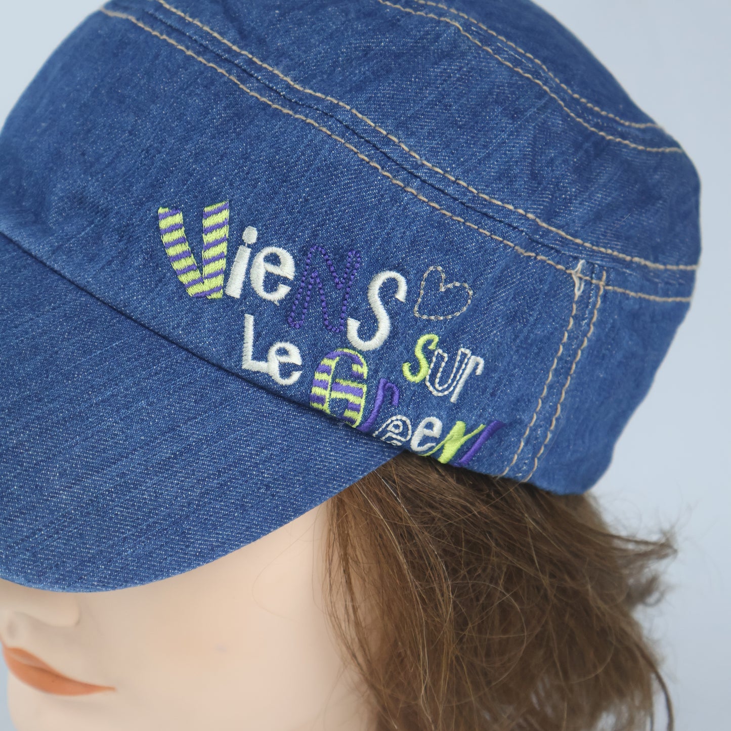 ELLE Golf Denim Military Style Hat
