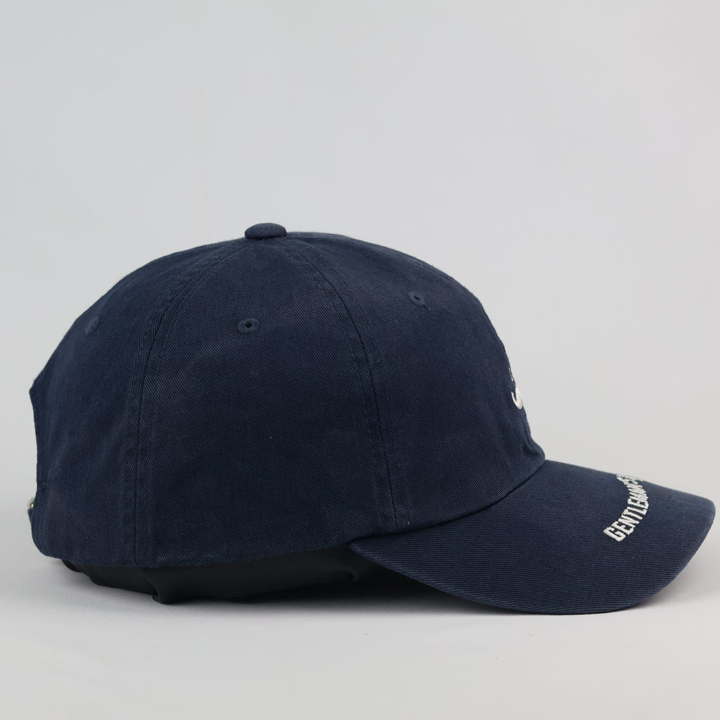 Gentleman's Moustache embroidered Thrifted cap - Pierced brim - 56-58cm