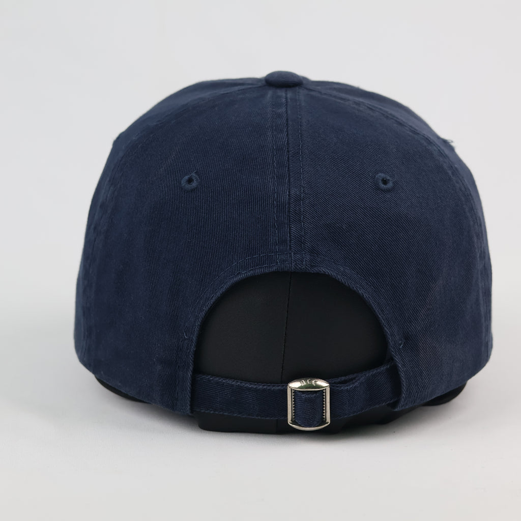 Gentleman's Moustache embroidered Thrifted cap - Pierced brim - 56-58cm