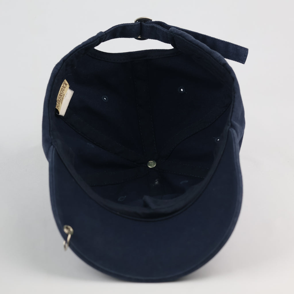 Gentleman's Moustache embroidered Thrifted cap - Pierced brim - 56-58cm