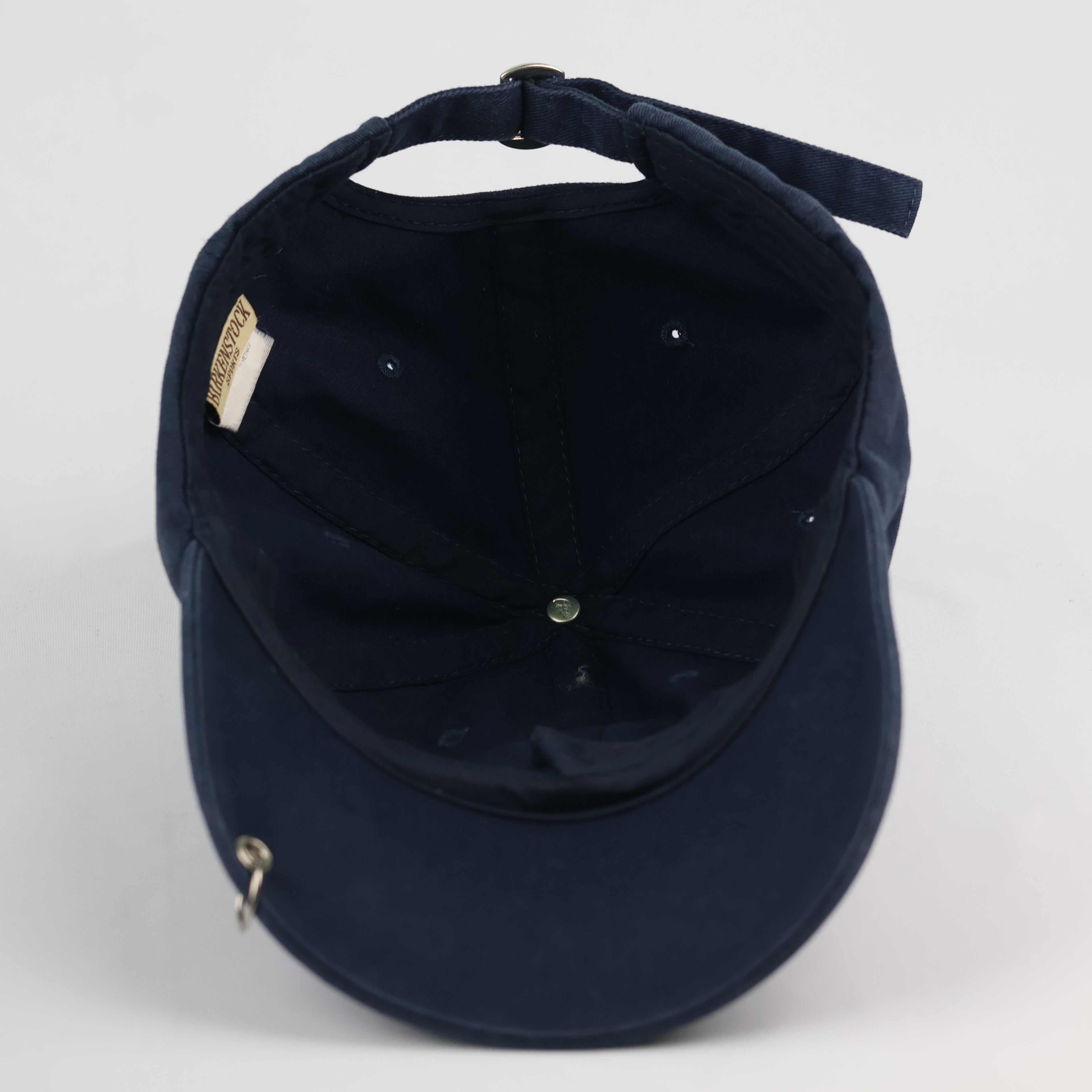 Gentleman's Moustache embroidered Thrifted cap - Pierced brim - 56-58cm